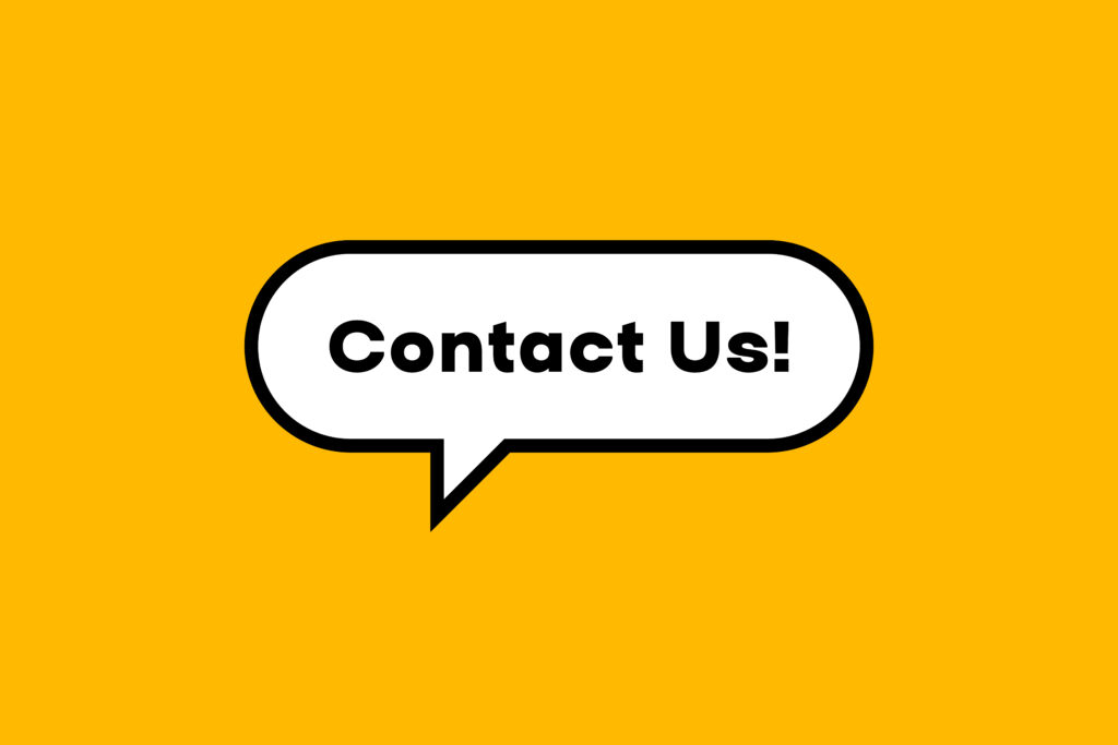 contact us banner, speech bubble. contact us button, banner, sticker or label. vector